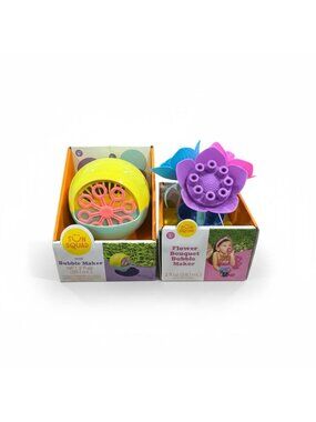 Sun Squad Mini & Flower Bouquet Bubble Makers 2 Oz Kids Outdoor Fun Set